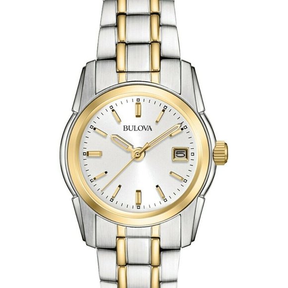 Bulova Two Tone 26mm Women's Watch! w/ box